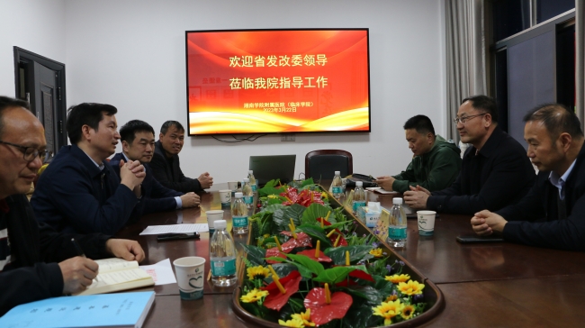 省發(fā)改委領導蒞臨我院考察指導工作